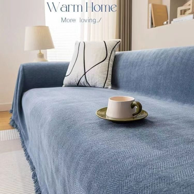 Herringbone Chenille Sofa Cover featured