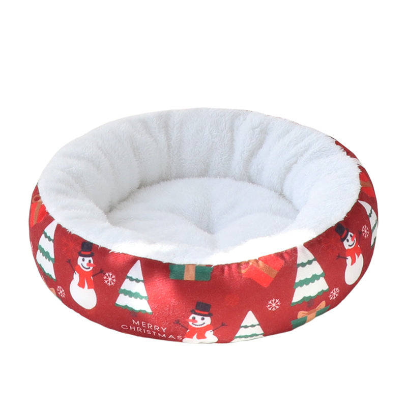 Christmas Round Cushion Pet Bed featured