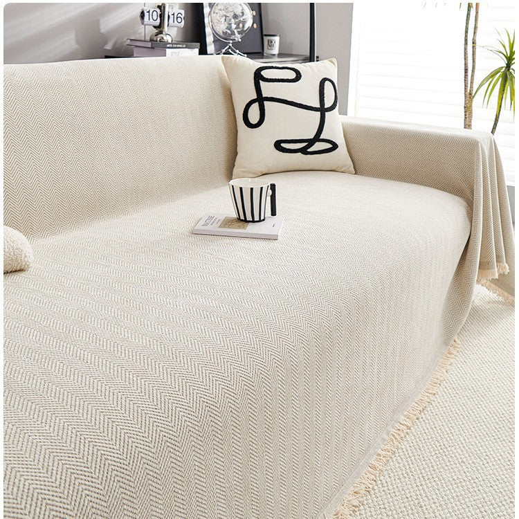 Cream Waterproof Full Sofa Cover featured