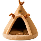 Christmas Plush Tent Pet Bed (Reindeer / Lamb) featured