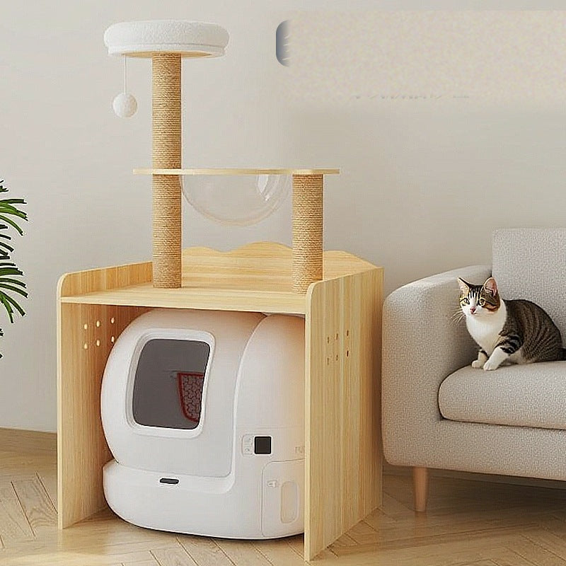 Solid wood multi-function pet cabinet
