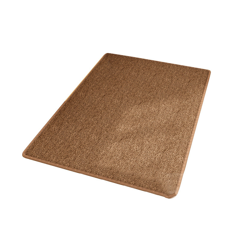 Faux sisal scratch-resistant pet rug