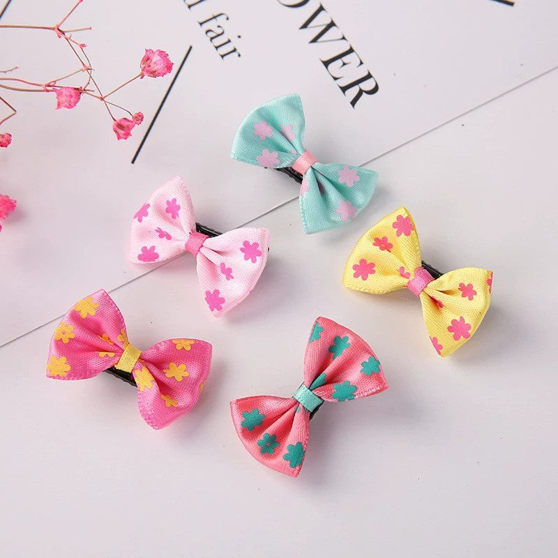 Pet bow hair clips
