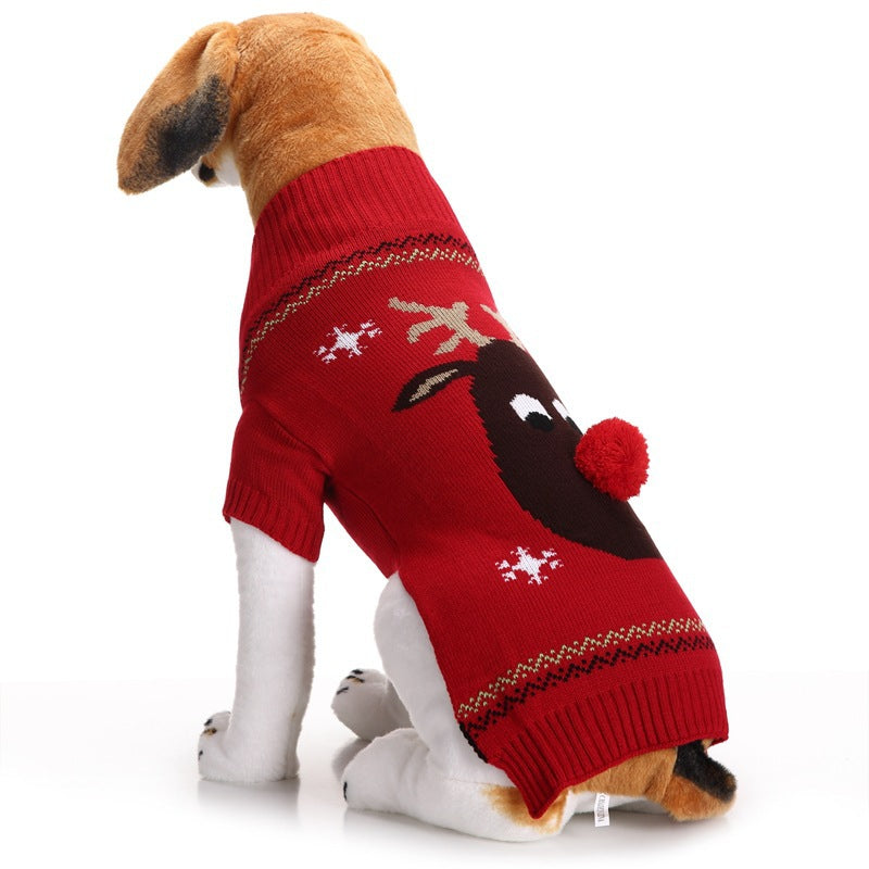 Red-Nose Reindeer Knit Pet Sweater gallery 1