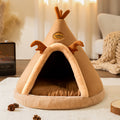 Christmas Plush Tent Pet Bed (Reindeer / Lamb) gallery 1