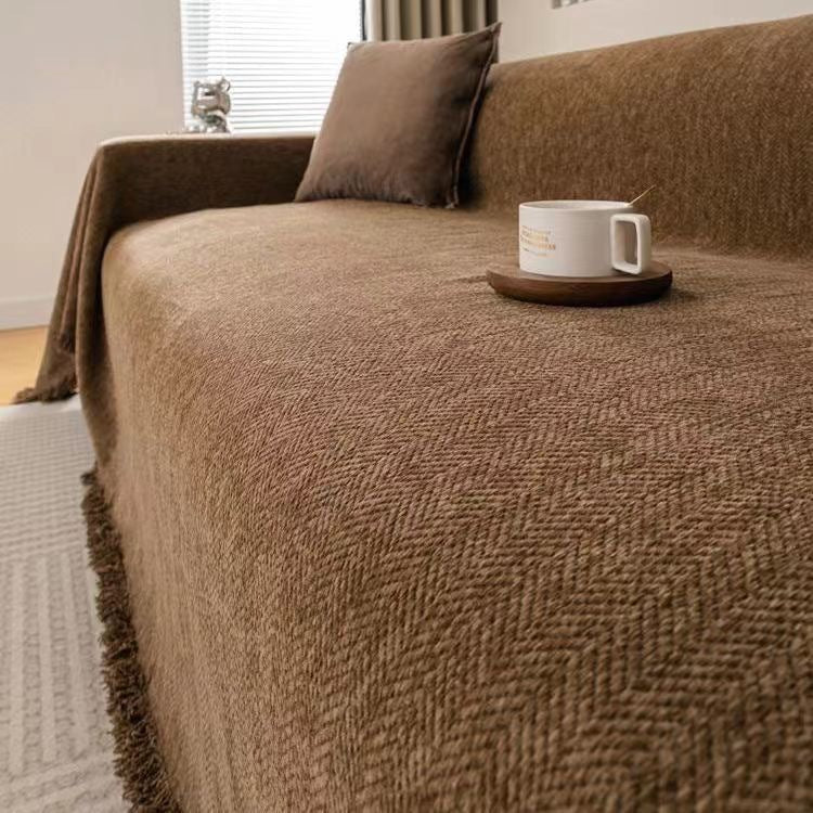 Herringbone Chenille Sofa Cover gallery 1
