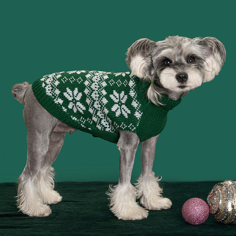 Snowflake Knit Pet Sweater gallery 1