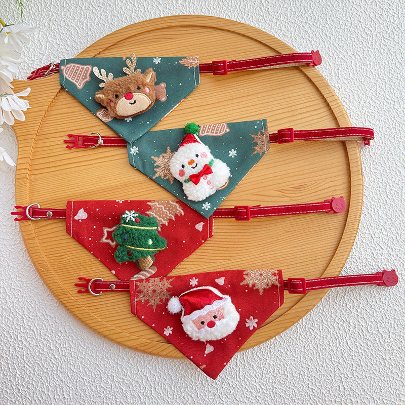 Santa / reindeer bandana collar