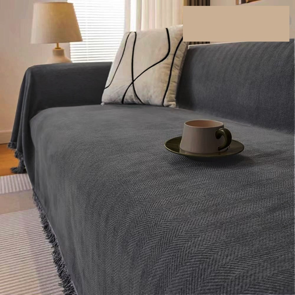 Herringbone Chenille Sofa Cover gallery 2
