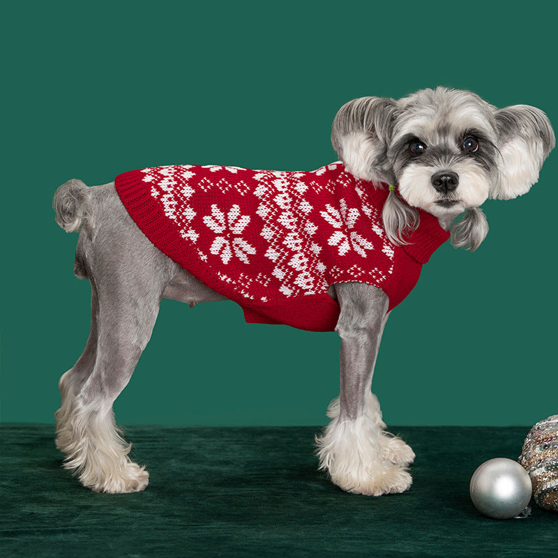 Snowflake Knit Pet Sweater gallery 2