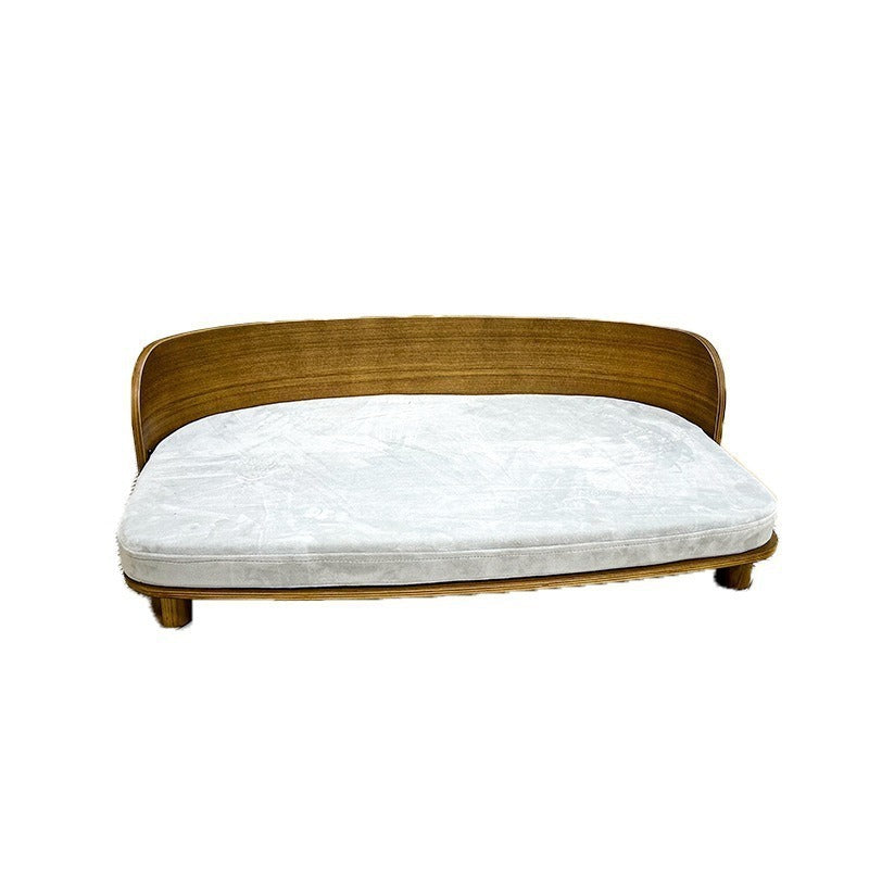 Curved-U solid wood pet sofa