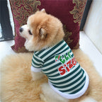 Christmas striped fleece pet sweater