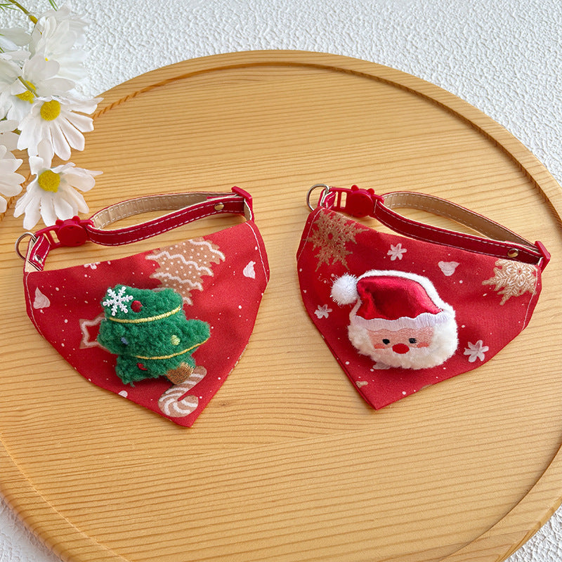 Santa / reindeer bandana collar