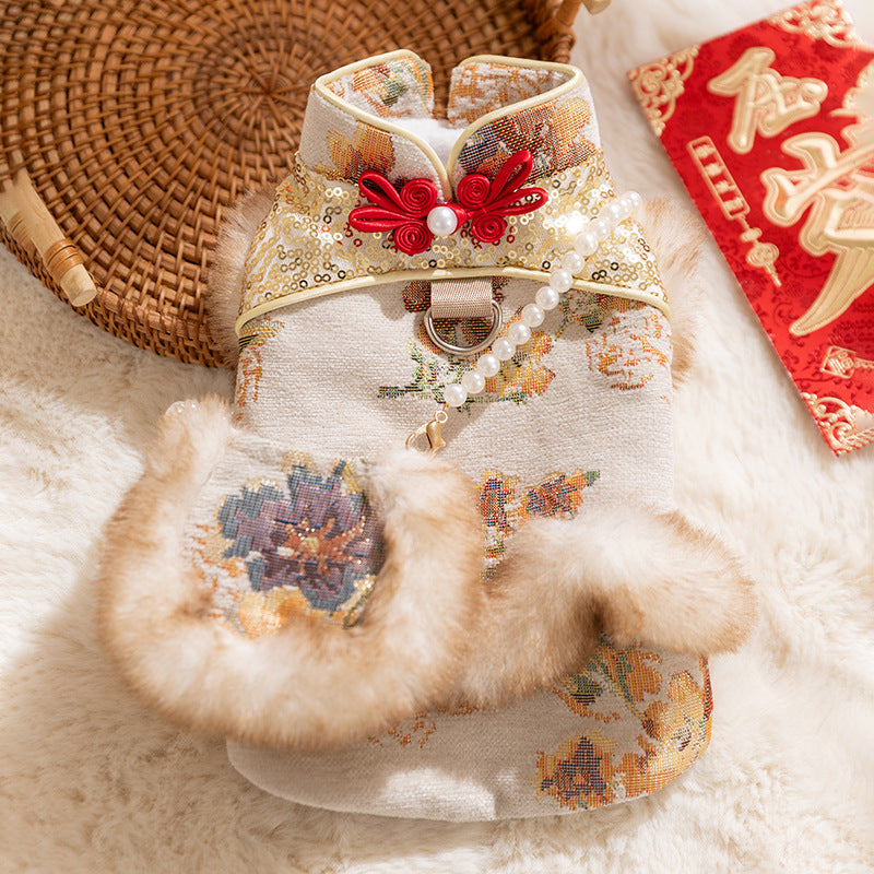 CNY Floral Brocade Tang Vest gallery 3