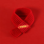 CNY Red Knit Pet Scarf gallery 3