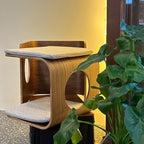 Solid wood tea table with pet nest