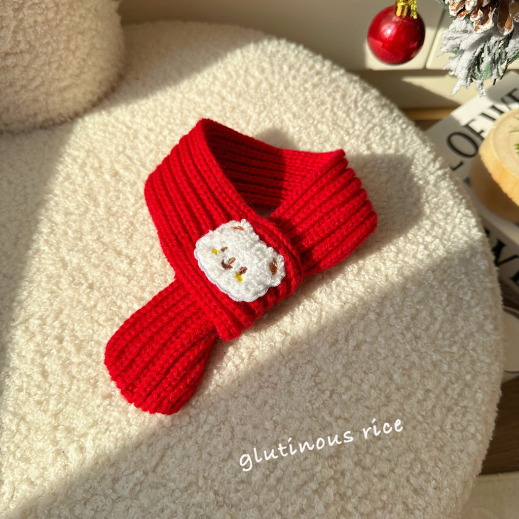 CNY Red Knit Pet Scarf gallery 4
