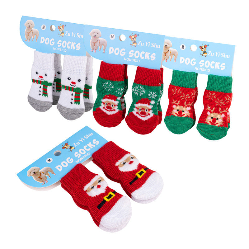 Christmas pet stocking anti-slip socks
