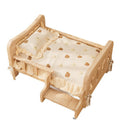 Solid wood elevated pet bed