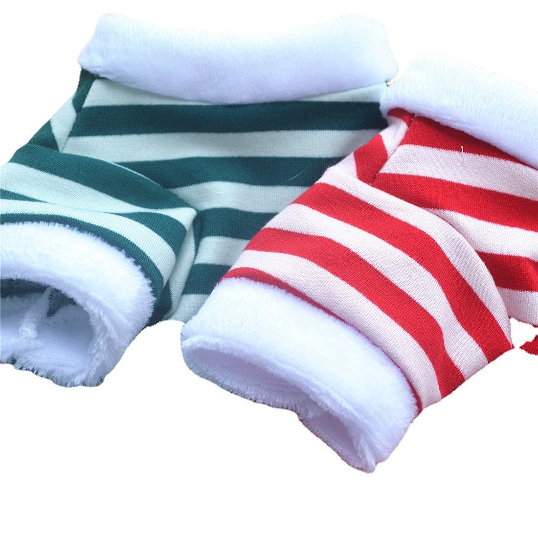 Christmas striped fleece pet sweater