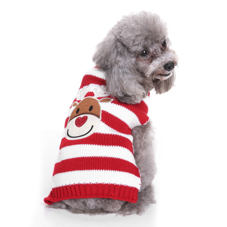 Fair-Isle Santa / Reindeer Pet Sweater gallery 5