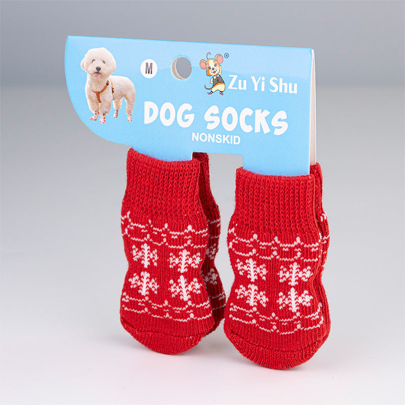 Christmas pet stocking anti-slip socks