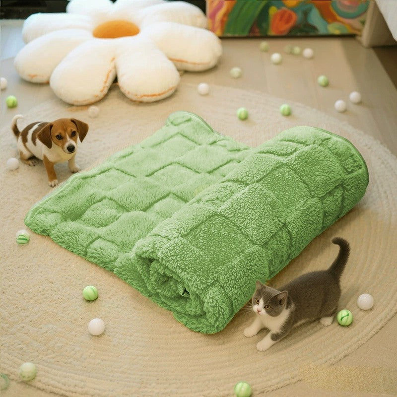 Double-layer lamb fleece waterproof pet throw