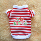 Christmas striped fleece pet sweater
