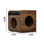 Solid wood tea table with pet nest