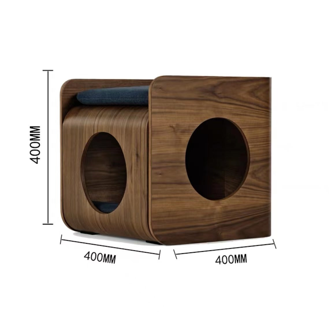 Solid wood tea table with pet nest