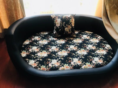 Solid wood washable dog bed