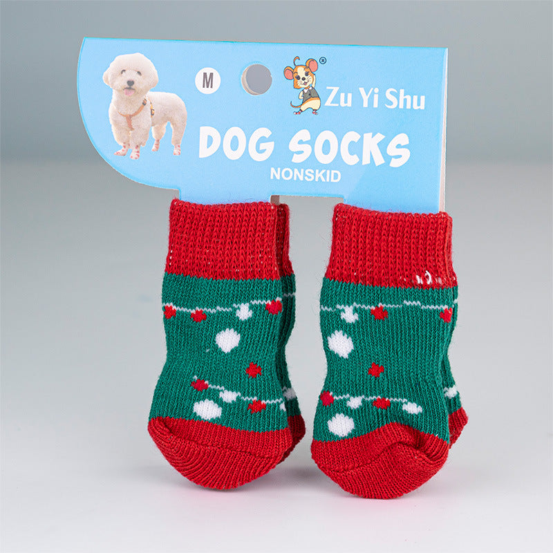 Christmas pet stocking anti-slip socks