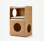 Solid wood tea table with pet nest