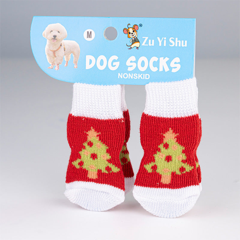 Christmas pet stocking anti-slip socks