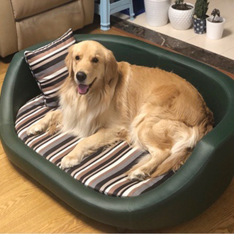 Solid wood washable dog bed