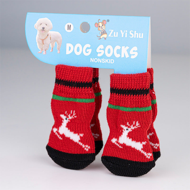 Christmas pet stocking anti-slip socks