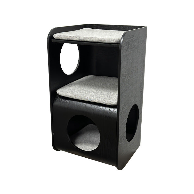 Solid wood tea table with pet nest