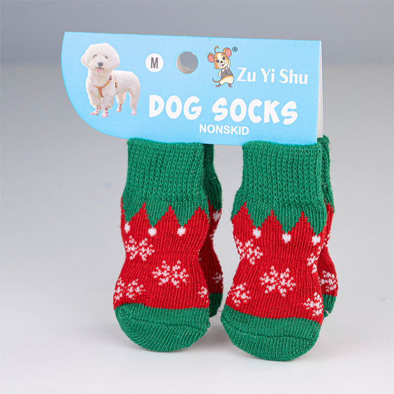 Christmas pet stocking anti-slip socks