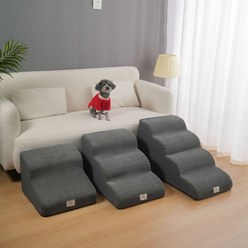 Pet stairs size options in living room