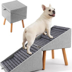 Wood stool pet ramp — convertible 2-in-1