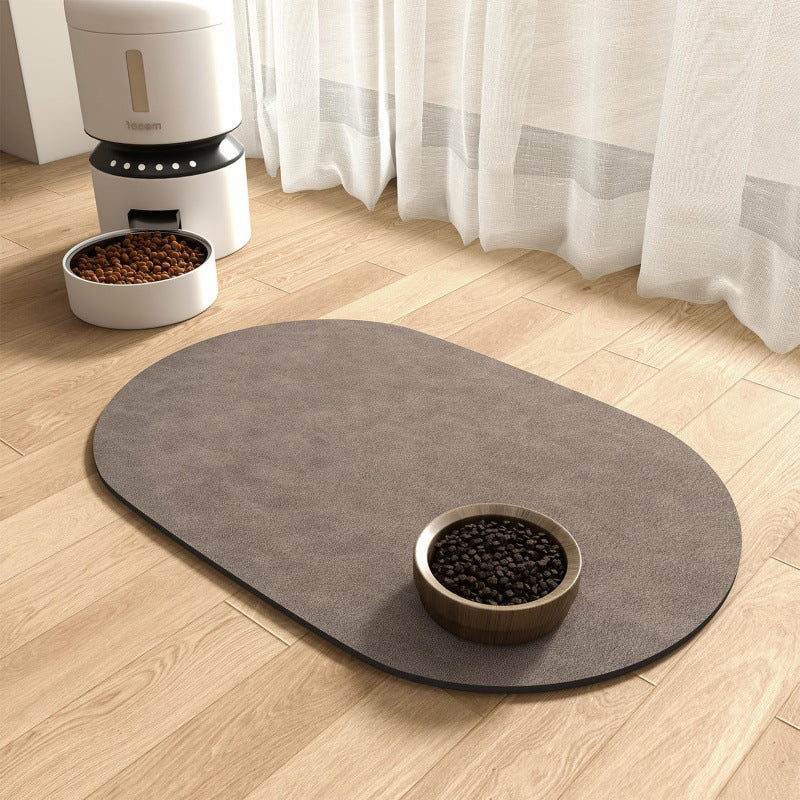 Warm Taupe diatomite pet feeding mat — PawLab