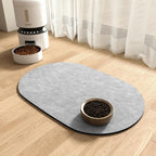 Mist Grey diatomite pet feeding mat — PawLab