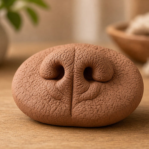 Air-Dry Clay Nose-Cast Kit — finished dog-nose cast