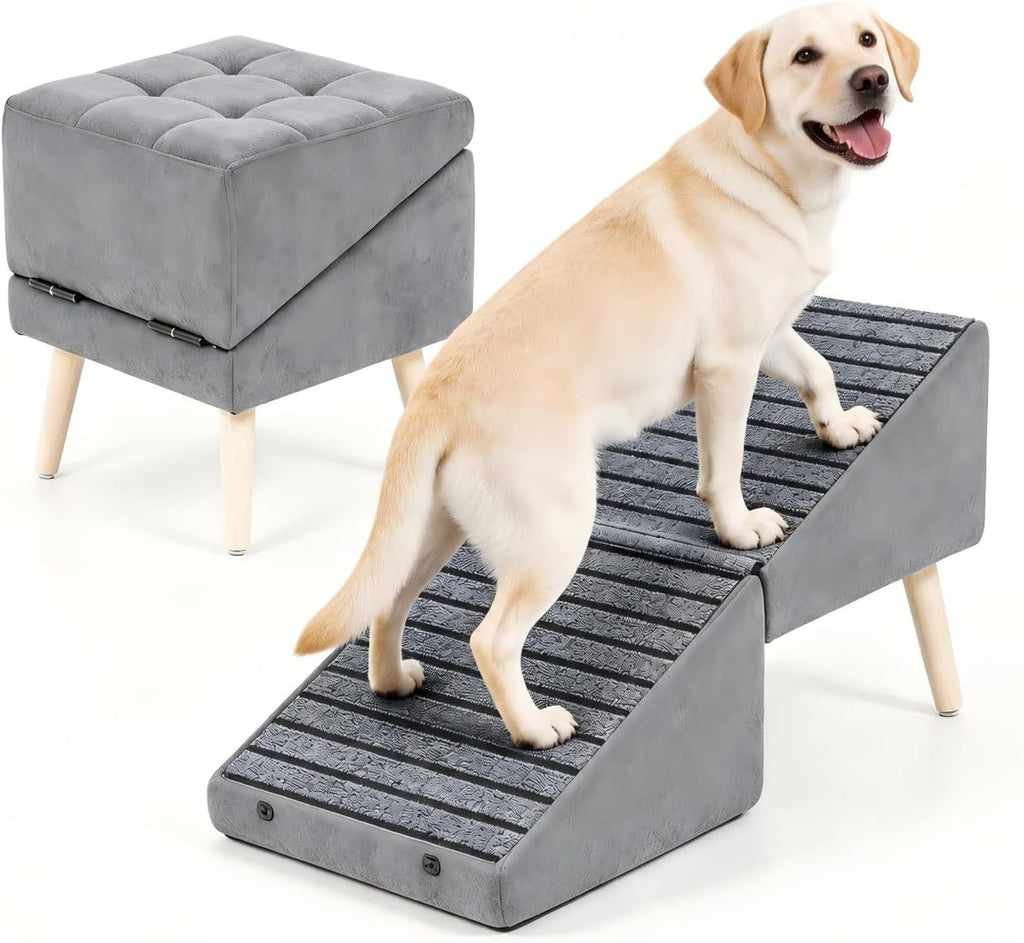 Storage Condo Pet Stairs — Grey