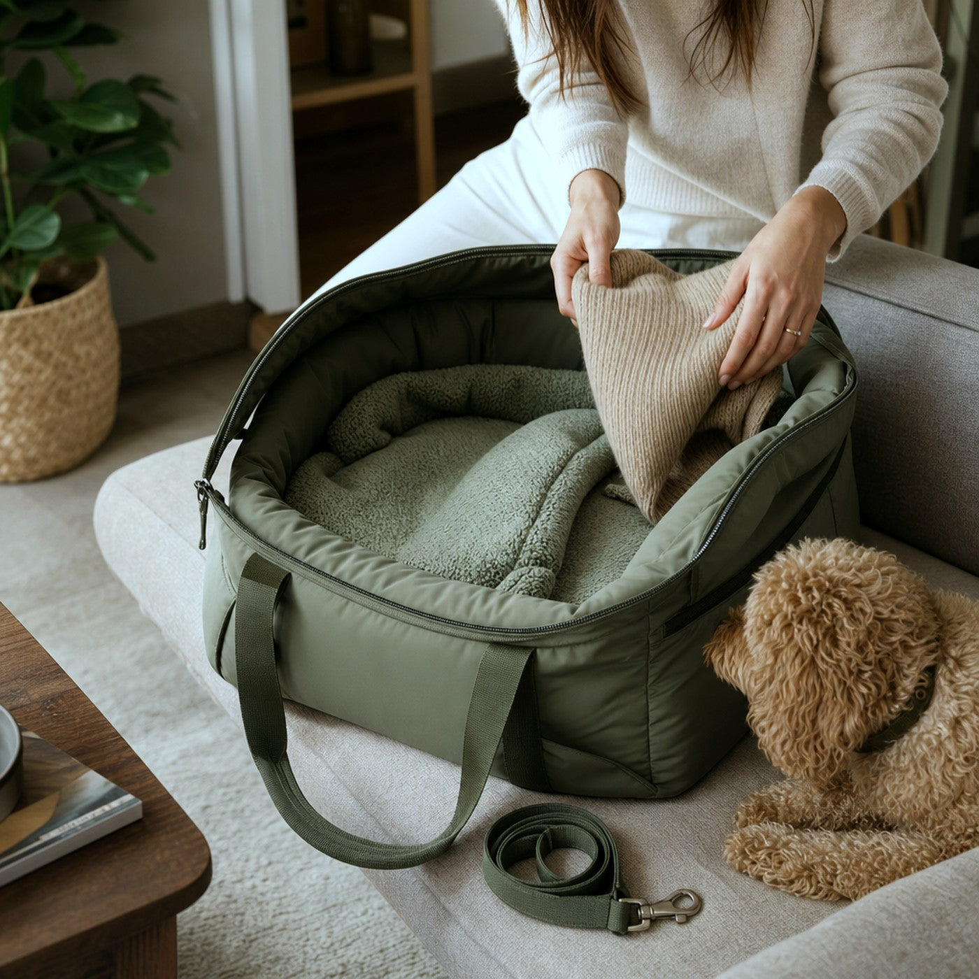 Olive Green — Double L 65×65×35 cm — gallery colorway