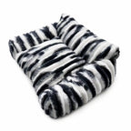PawLab striped lambswool sofa bed, colour Black & White