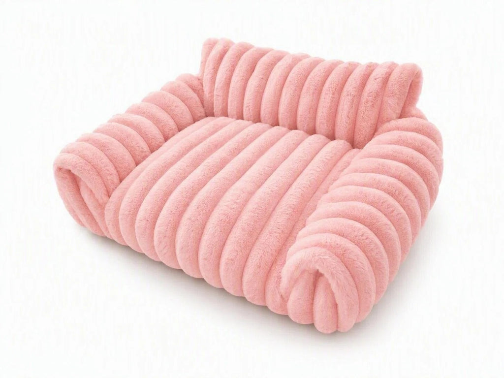 PawLab striped lambswool sofa bed, colour Pink