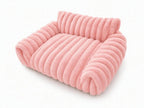 PawLab striped lambswool sofa bed, colour Pink