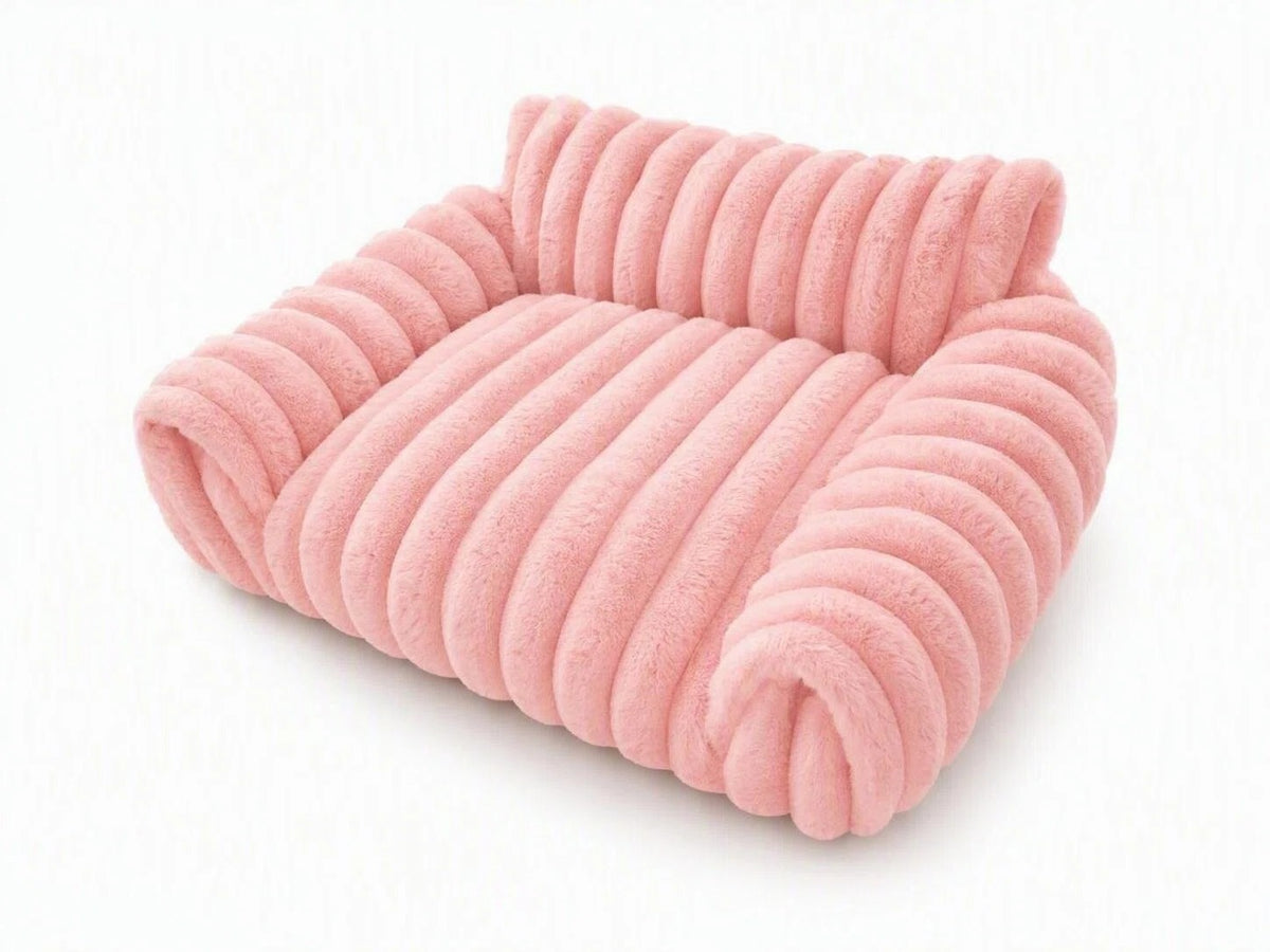PawLab striped lambswool sofa bed, colour Pink