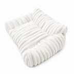 PawLab striped lambswool sofa bed, colour White